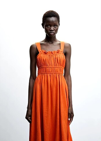 m Beden turuncu Renk Zara elbise s/M/L