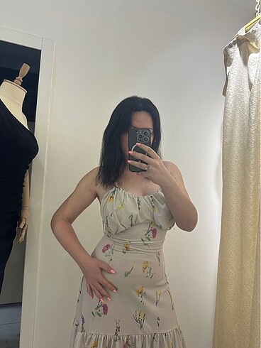 Çiçek desenli elbise S/M/L