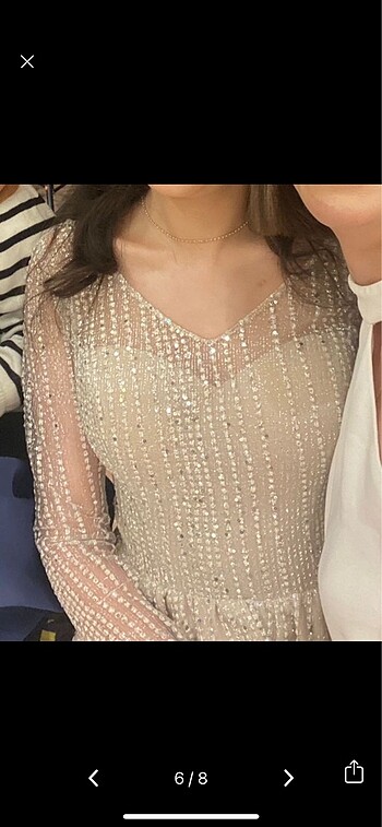 Kısa Pullu Parti/After Elbisesi - Görsel 6