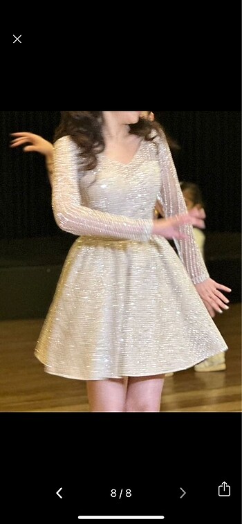 Kısa Pullu Parti/After Elbisesi - Görsel 8