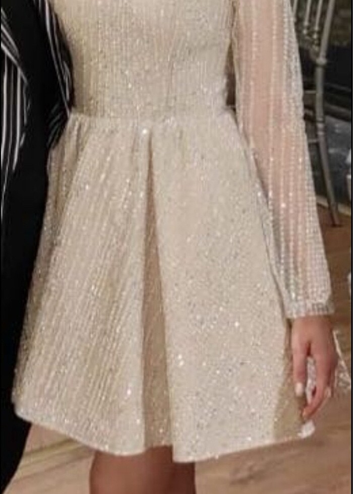 Kısa Pullu Parti/After Elbisesi - Görsel 2