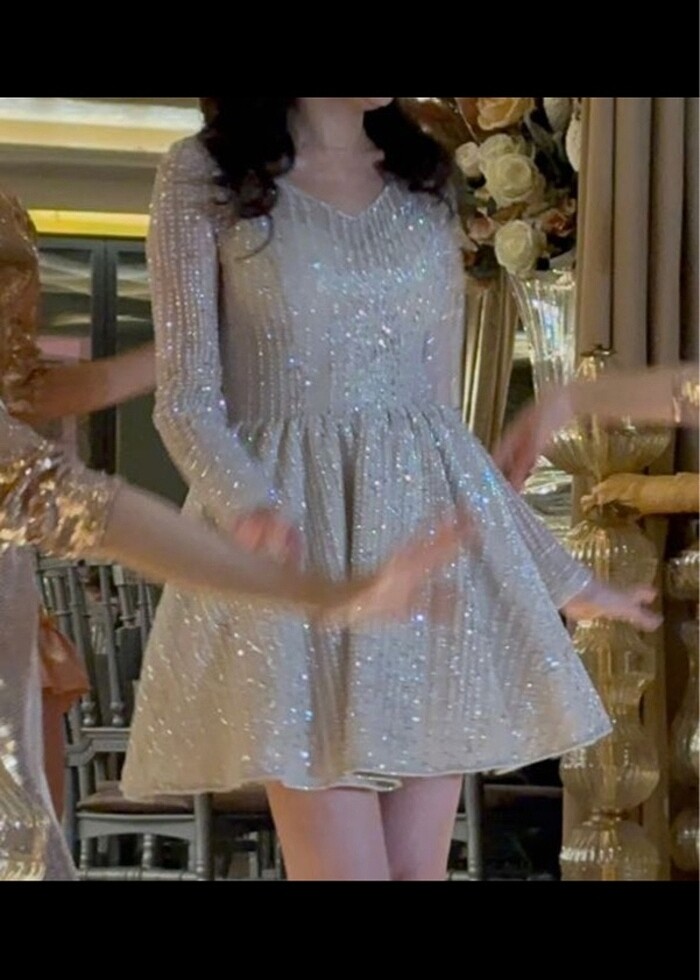 Kısa Pullu Parti/After Elbisesi - Görsel 5