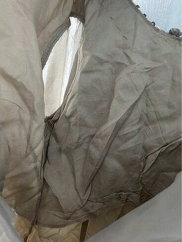 Gri Midi Boy Taşlı/Detaylı Elbise - Görsel 7