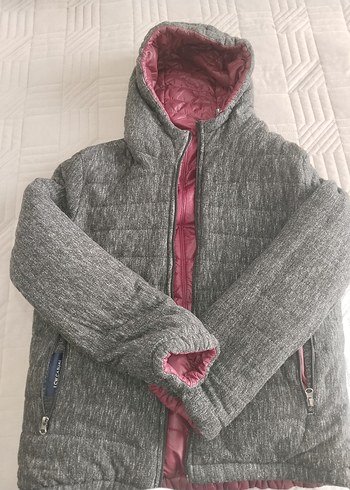 Bordo Fermuarlı Kadın Kışlık Mont - Görsel 3