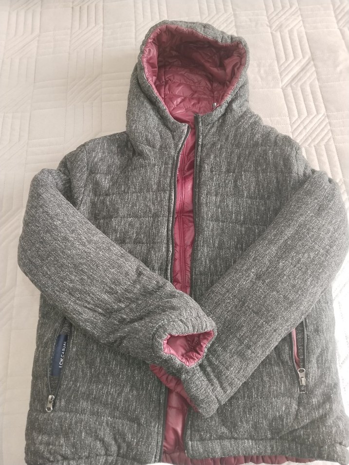 Bordo Fermuarlı Kadın Kışlık Mont - Görsel 3