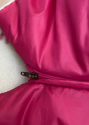 Kız Çocuk Pembe Kürklü Şişme Yelek - Görsel 5