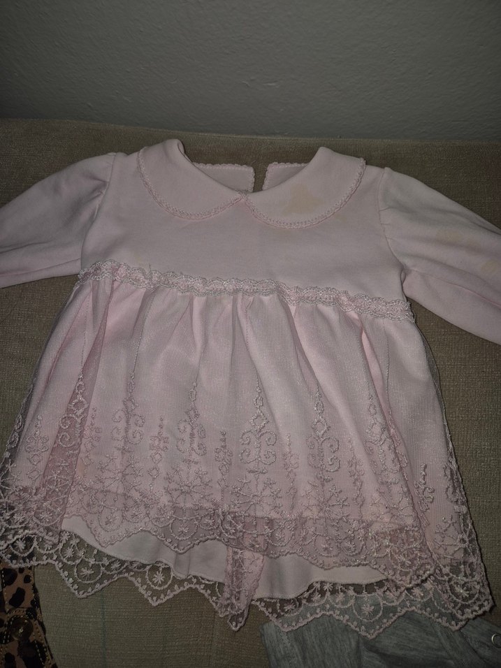 Kız Bebek  Pembe Karışık  Elbise - Görsel 4