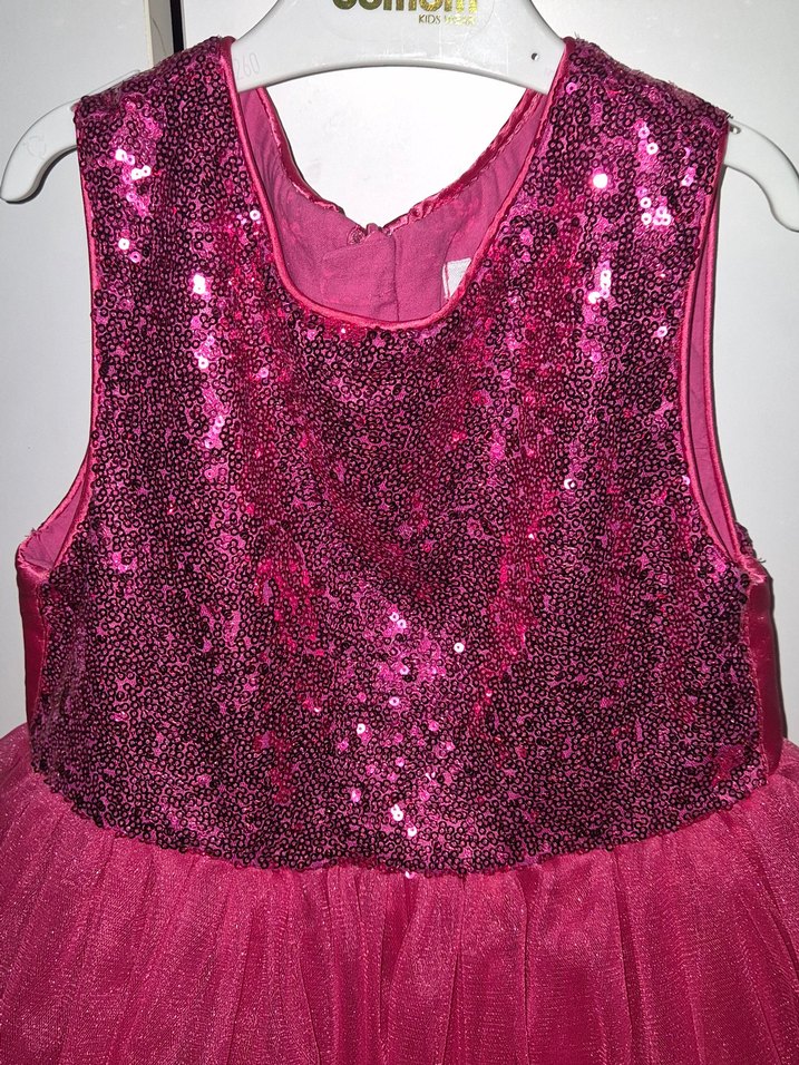 Kız Çocuk Payetli Tütülü Elbise - Görsel 3