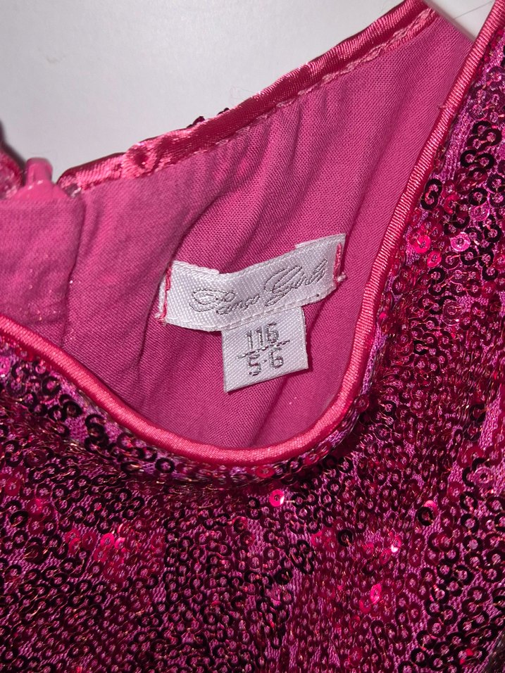 Kız Çocuk Payetli Tütülü Elbise - Görsel 4