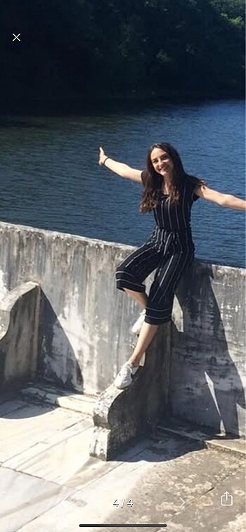 s Beden Çizgili yazlık tulum