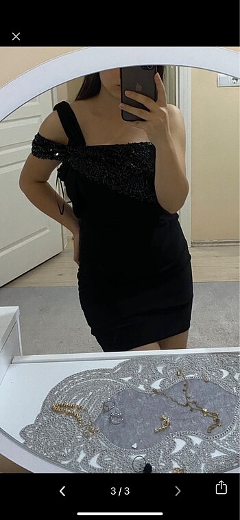 34 Beden Trendyolmilla mini gece elbisesi