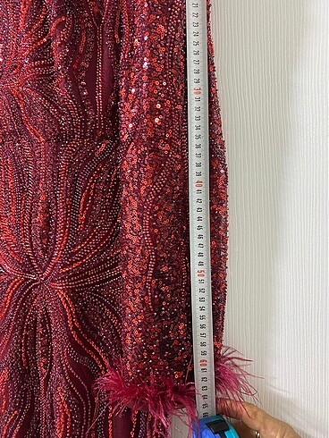 Tesettür boncuk işleme abiye - Görsel 11