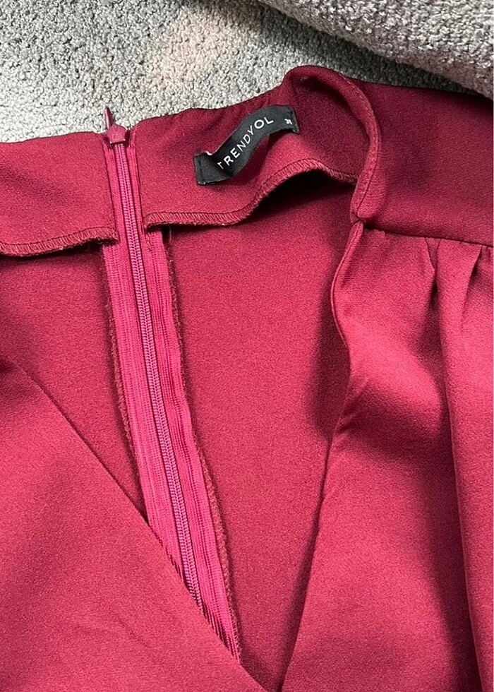 Bordo elbise - Görsel 2