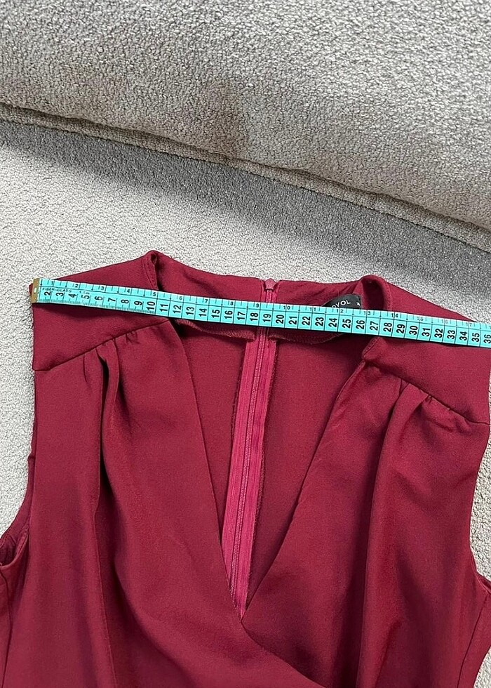 Bordo elbise - Görsel 3