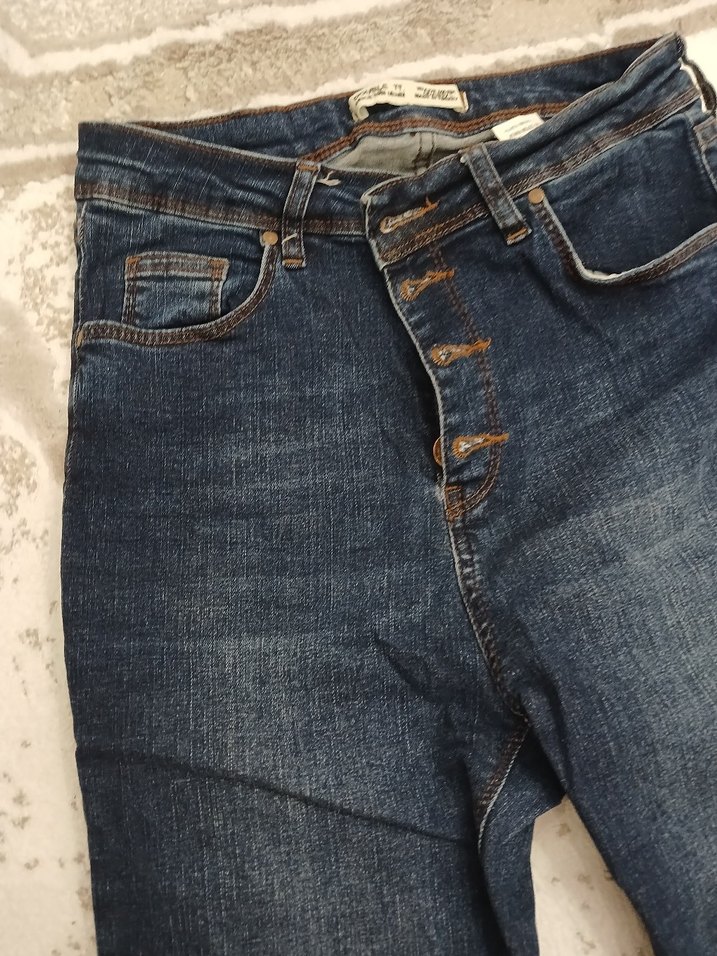 Lacivert Kadın Kot Pantolon - Görsel 2