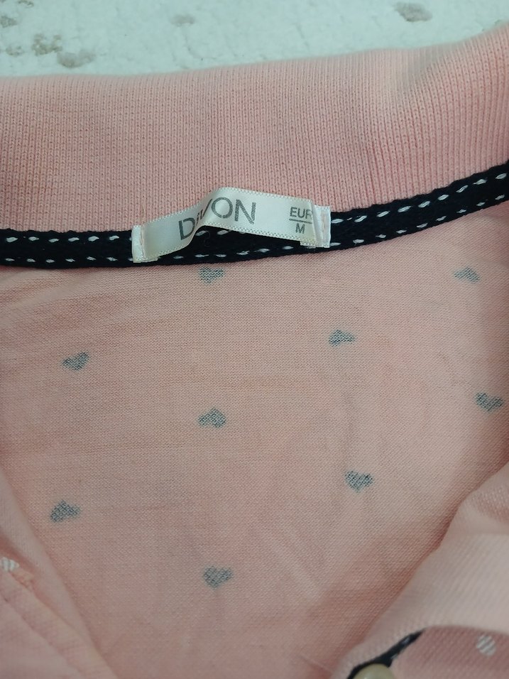 Pembe Kısa Kollu Polo Tişört - Görsel 2