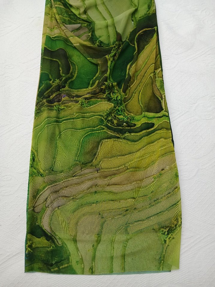 Yeşil Tek Omuz Elbise - Görsel 3