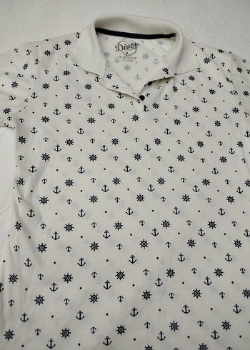 Desenli Kısa Kollu Polo Tişört - Görsel 2