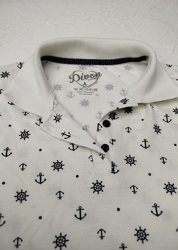 Desenli Kısa Kollu Polo Tişört - Görsel 3