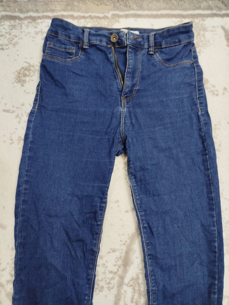 Kadın Mavi Normal Boy Denim Pantolon - Görsel 2