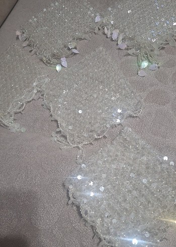 Beyaz Boncuklu Bohem Düğün Aksesuarı - Görsel 8