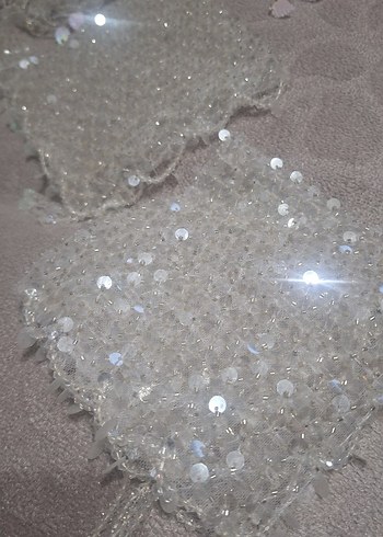 Beyaz Boncuklu Bohem Düğün Aksesuarı - Görsel 7