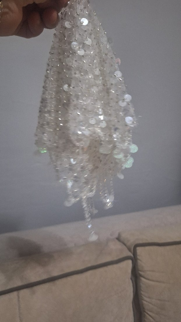 Beyaz Boncuklu Bohem Düğün Aksesuarı - Görsel 5