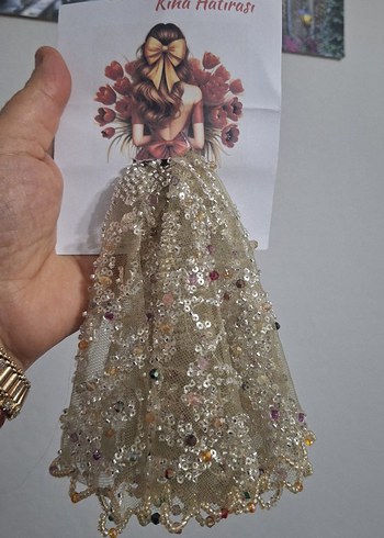 Boncuk İşlemeli Parlak halay mendili - Görsel 2