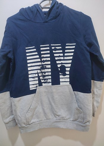 LC Waikiki Kapüşonlu Erkek Çocuk Gri Sweatshirt