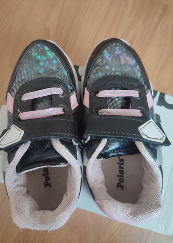 29 Beden Kız Çocuk Pembe Desenli Spor Ayakkabı