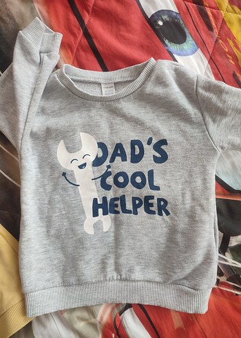 Sarı Erkek Çocuk Sweatshirt Dinozor Baskılı - Görsel 2