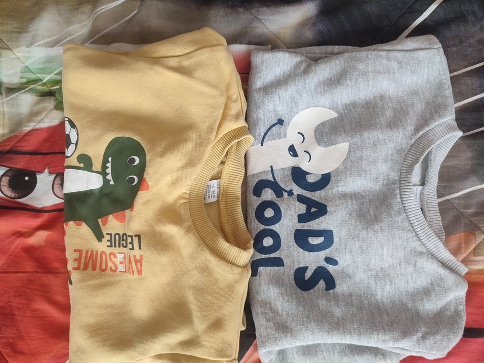 Sarı Erkek Çocuk Sweatshirt Dinozor Baskılı - Görsel 4