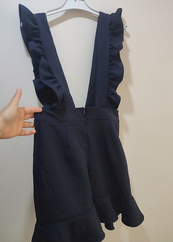 Fırfırlı Lacivert Kısa Kadın jile - Görsel 3