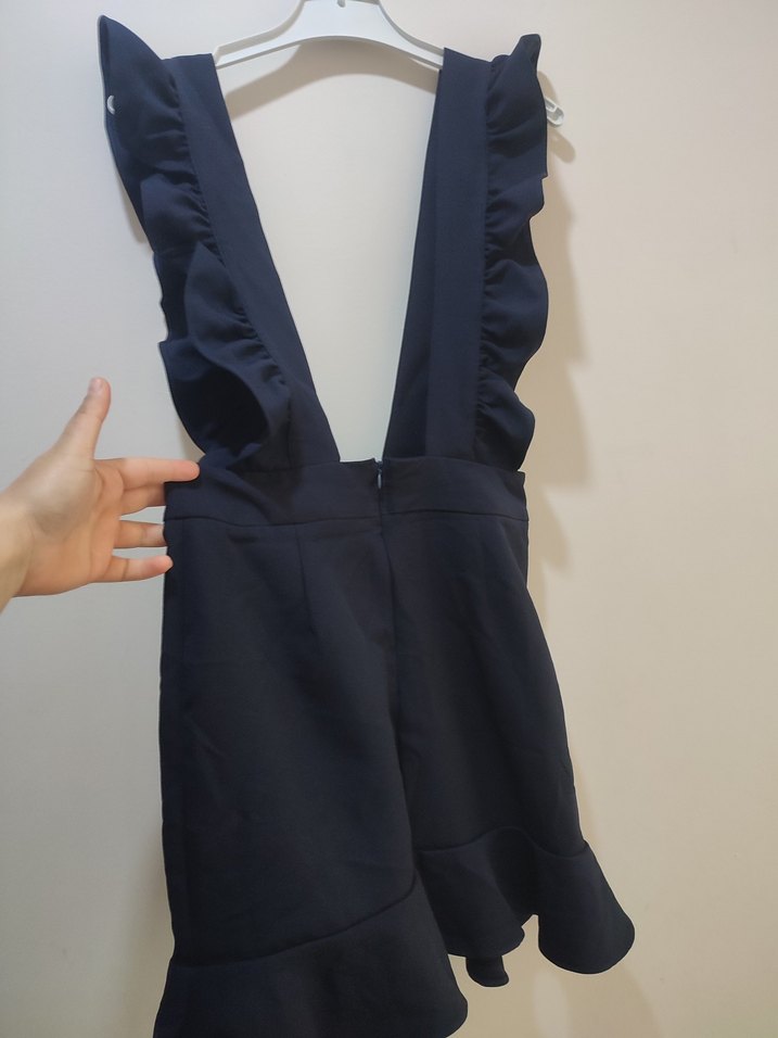 Fırfırlı Lacivert Kısa Kadın jile - Görsel 3