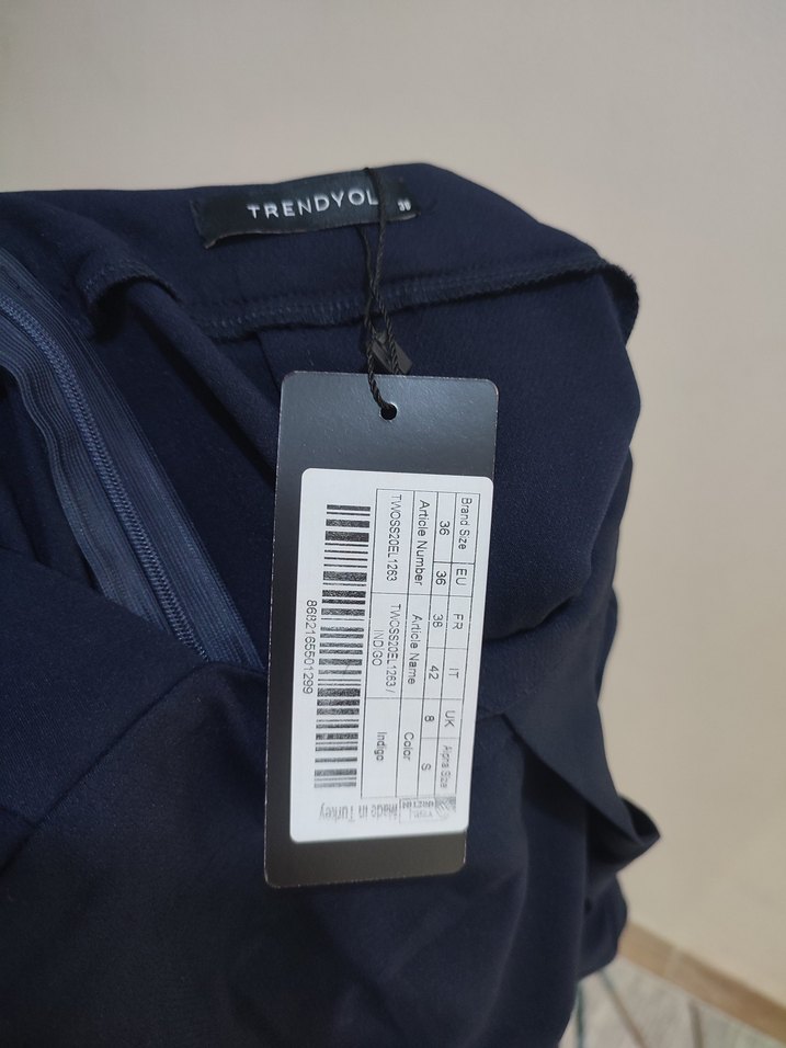 Fırfırlı Lacivert Kısa Kadın jile - Görsel 4