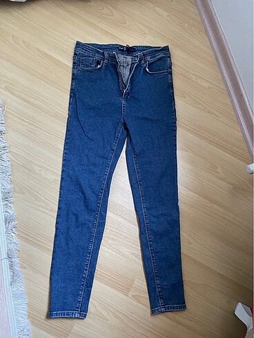 S M beden slim fit koyu mavi jean