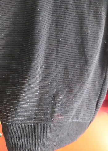 Kadın Siyah Örgü Yün Kazak - Görsel 5