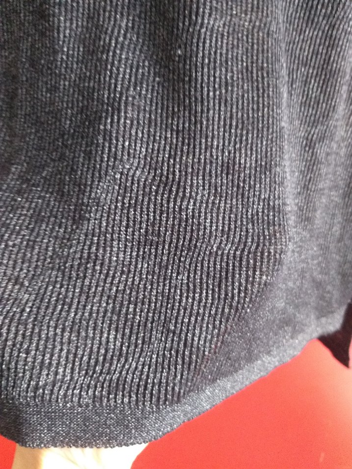 Gri V Yaka Kadın Triko Kazak - Görsel 5