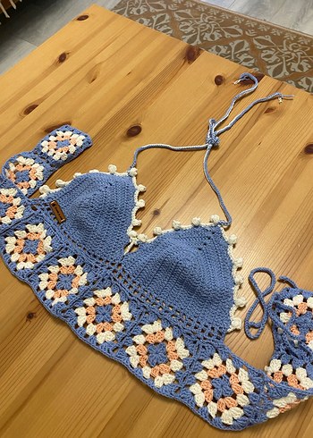 xl Beden mavi Renk Mavi Bohem Kadın Mini Bralet