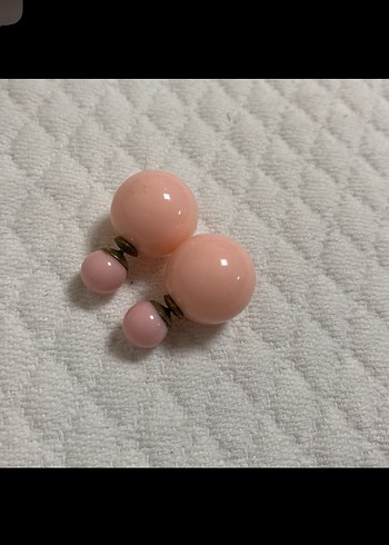 Pembe Mini Boncuklu Kadın Küpeler