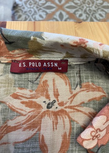 U.S Polo Assn. Çiçek Desenli Bohem Midi Ceket