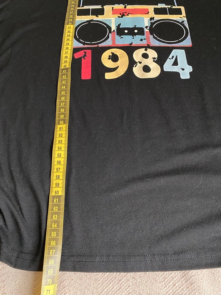 Renkli Baskılı Vintage Hamile Tişörtü - Görsel 3