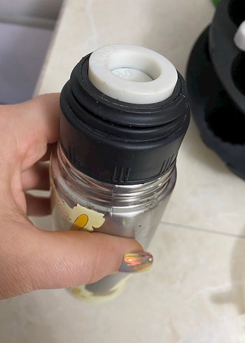 Beyaz Pastel Çocuk Termos Şişesi - Görsel 5