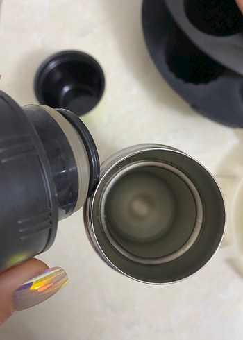 Beyaz Pastel Çocuk Termos Şişesi - Görsel 6