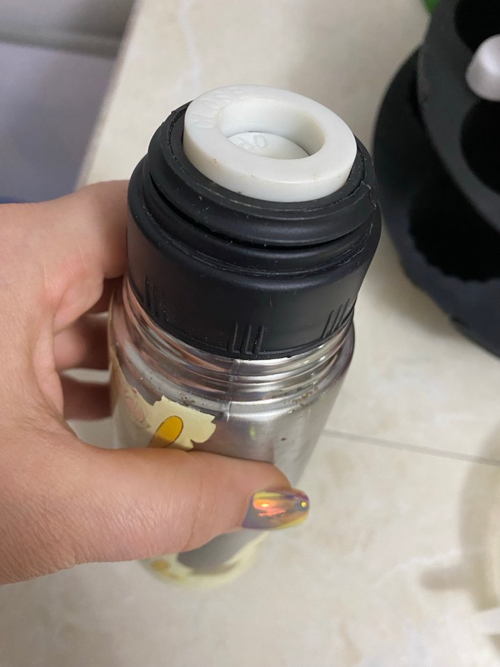 Beyaz Pastel Çocuk Termos Şişesi - Görsel 5