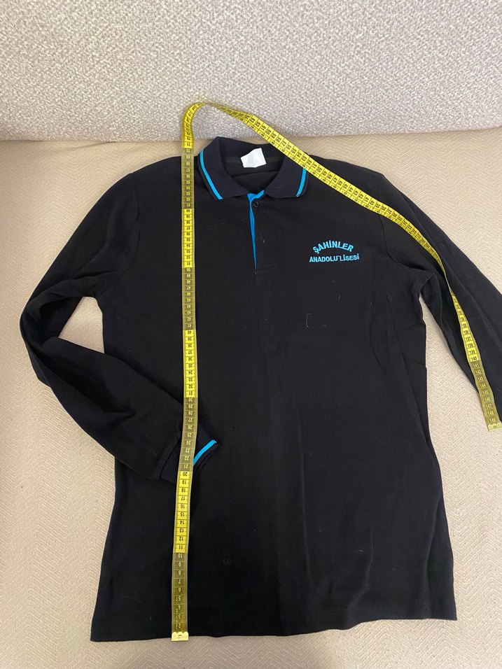 Fermuarlı Siyah Erkek Polo Tişört şahinler Anadolu lisesi - Görsel 2