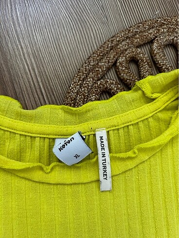 xl Beden Neon sarı crop