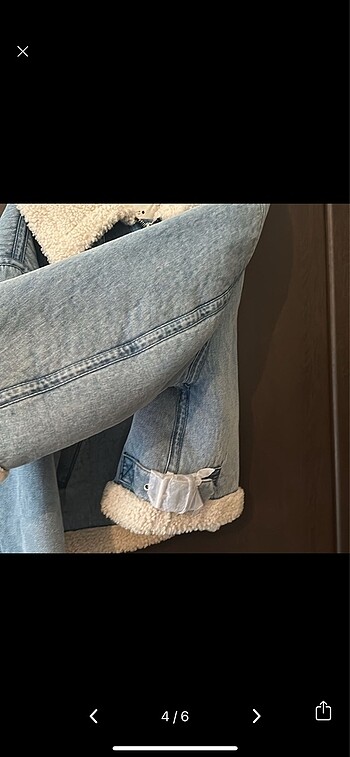 xl Beden mavi Renk Zara kot peluş mont