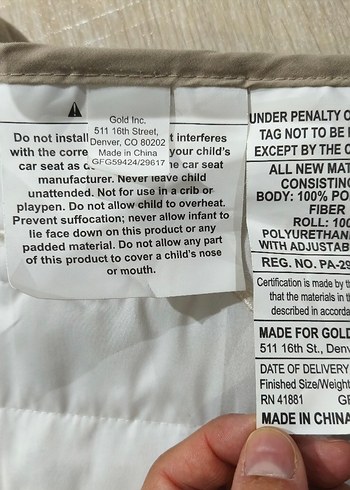 goldbug Gri kirpi Desenli bebek kafa desteği/Yastığı - Görsel 3