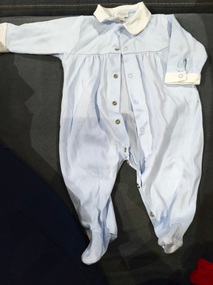 Princess baby Düğmeli Mavi Bebek Tulum - Görsel 2